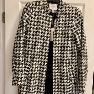 Beautiful jacket with houndstooth pattern by Carolina Bellle, Size XS